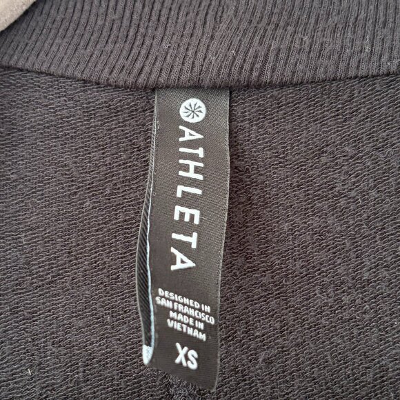 Athleta women's Pranayama Wrap open cardigan sweater XS black soft long sleeve - Picture 3 of 8